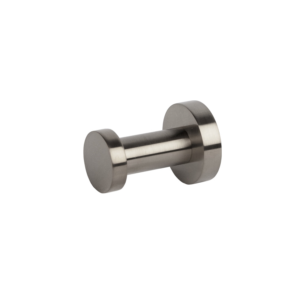 Wall-mount robe hook made of chrome plated brass. Diam: 1 5/8", D: 2 1/4". - Maison&Co.