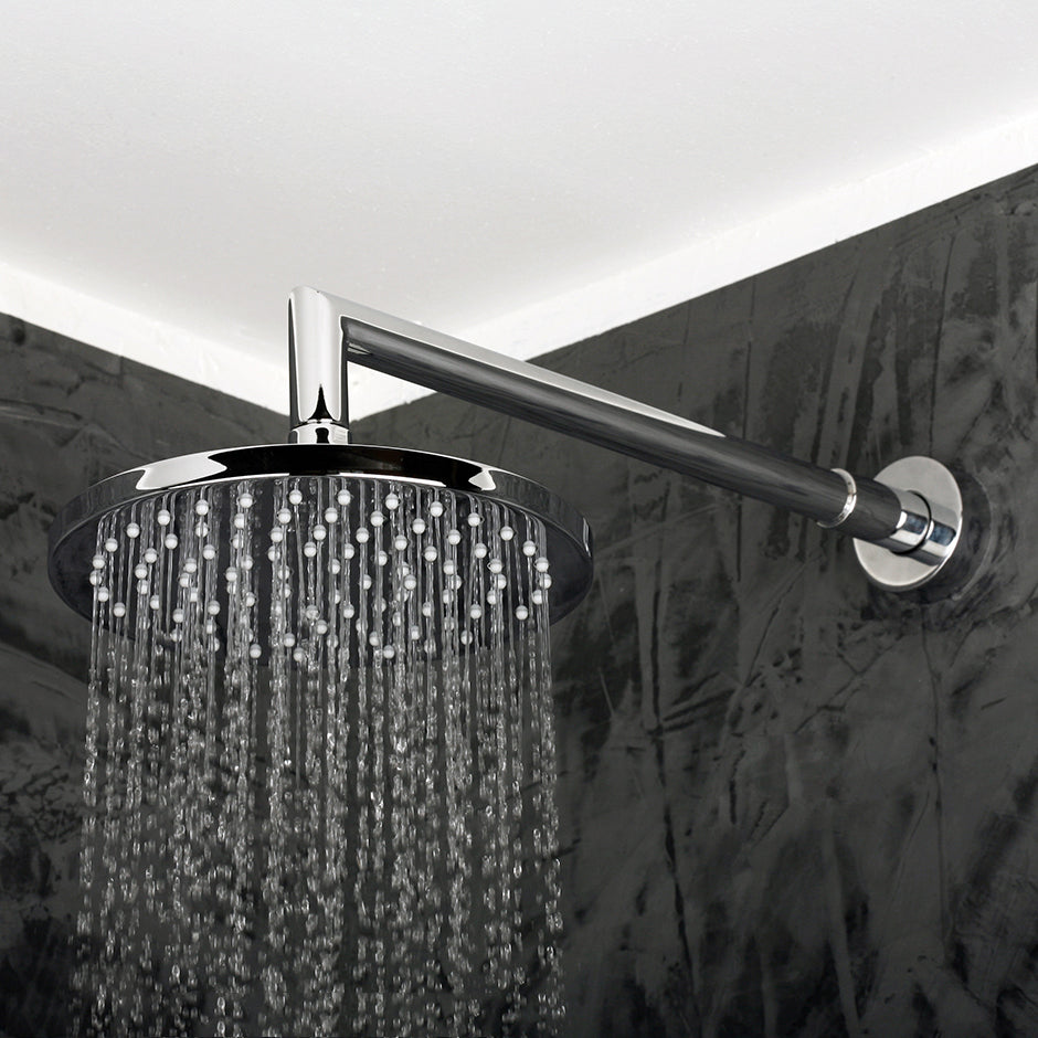 Wall-mount tilting round rain shower head, 75 rubber nozzles. Arm and flange sold separately. - Maison&Co.