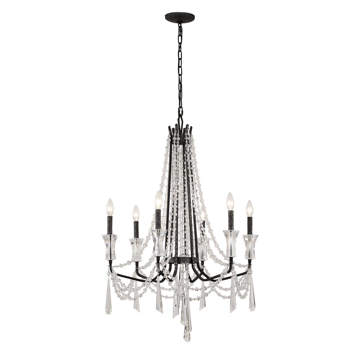 Varaluz - 270C06OX - Six Light Chandelier - Barcelona - Onyx