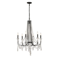 Varaluz - 270C06OX - Six Light Chandelier - Barcelona - Onyx