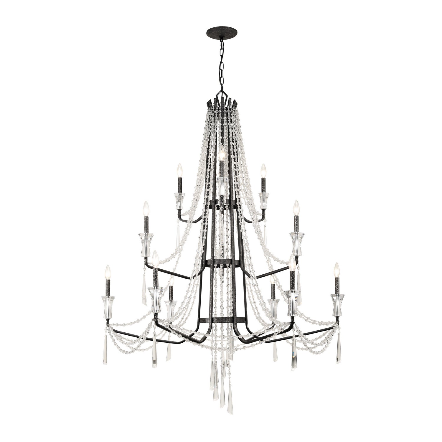 Varaluz - 270C12OX - 12 Light Chandelier - Barcelona - Onyx