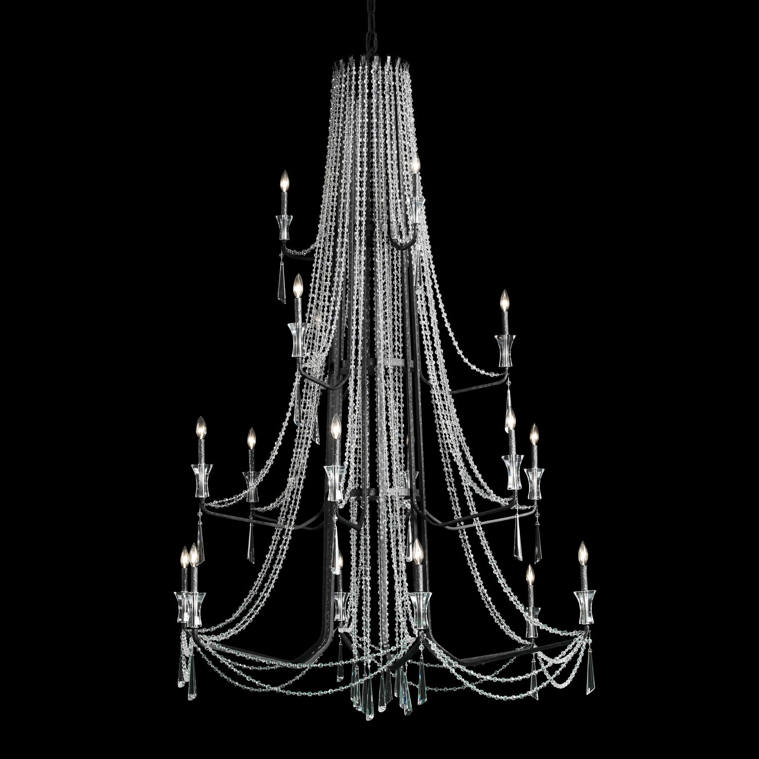 Varaluz - 270C18OX - 18 Light Chandelier - Barcelona - Onyx