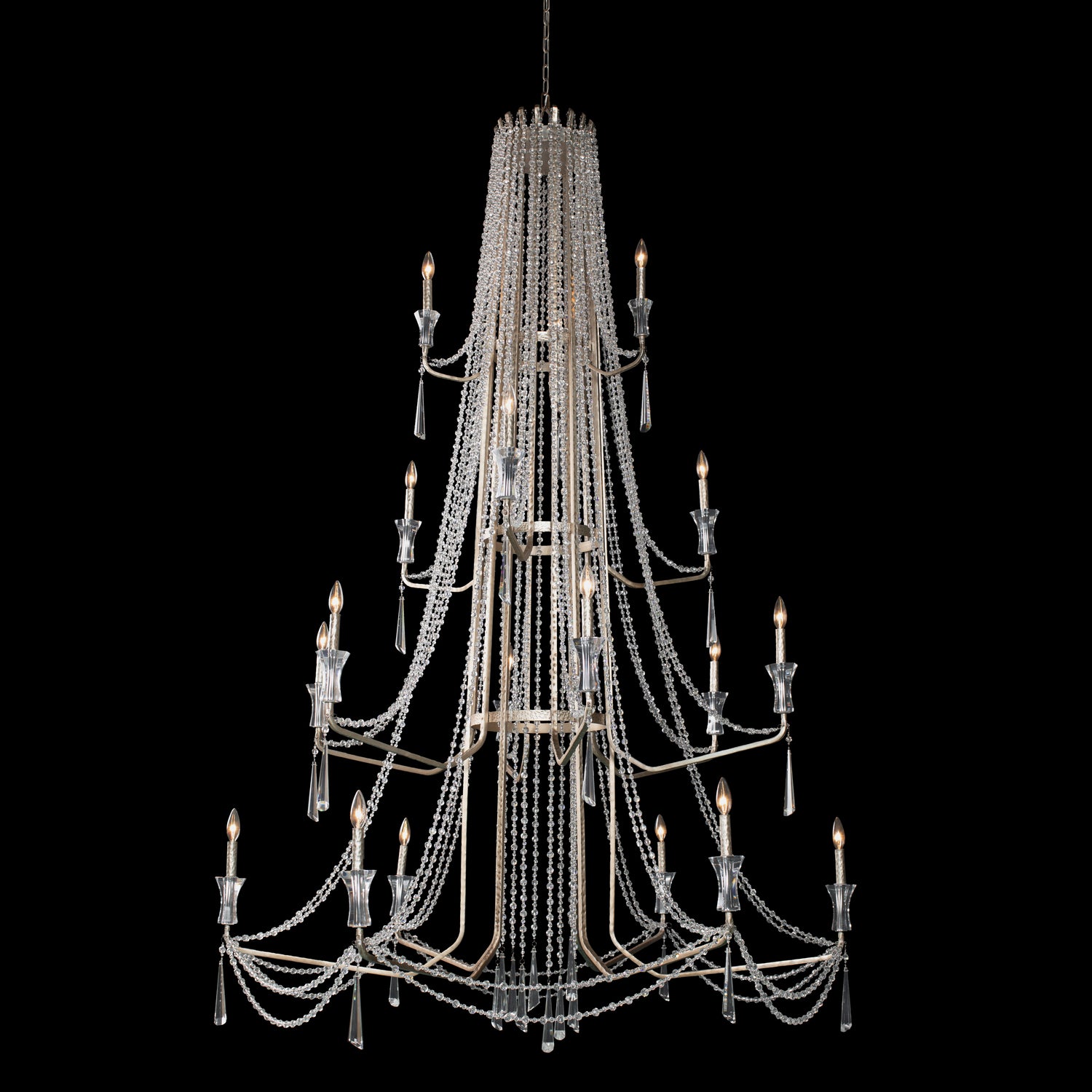 Varaluz - 270C18TR - 18 Light Chandelier - Barcelona - Transcend Silver