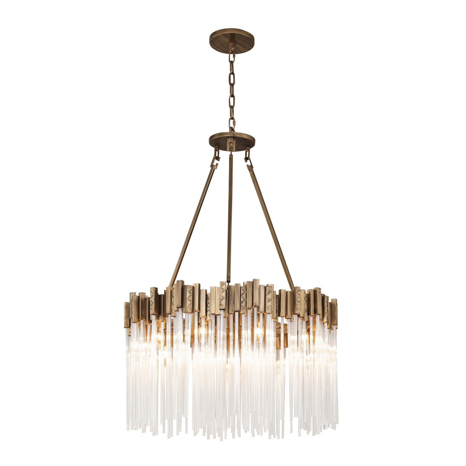 Varaluz - 309P10HG - Ten Light Pendant - Matrix - Havana Gold