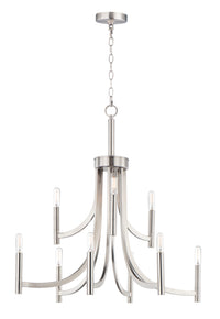Maxim - 21529SN - Nine Light Chandelier - Lyndon - Satin Nickel