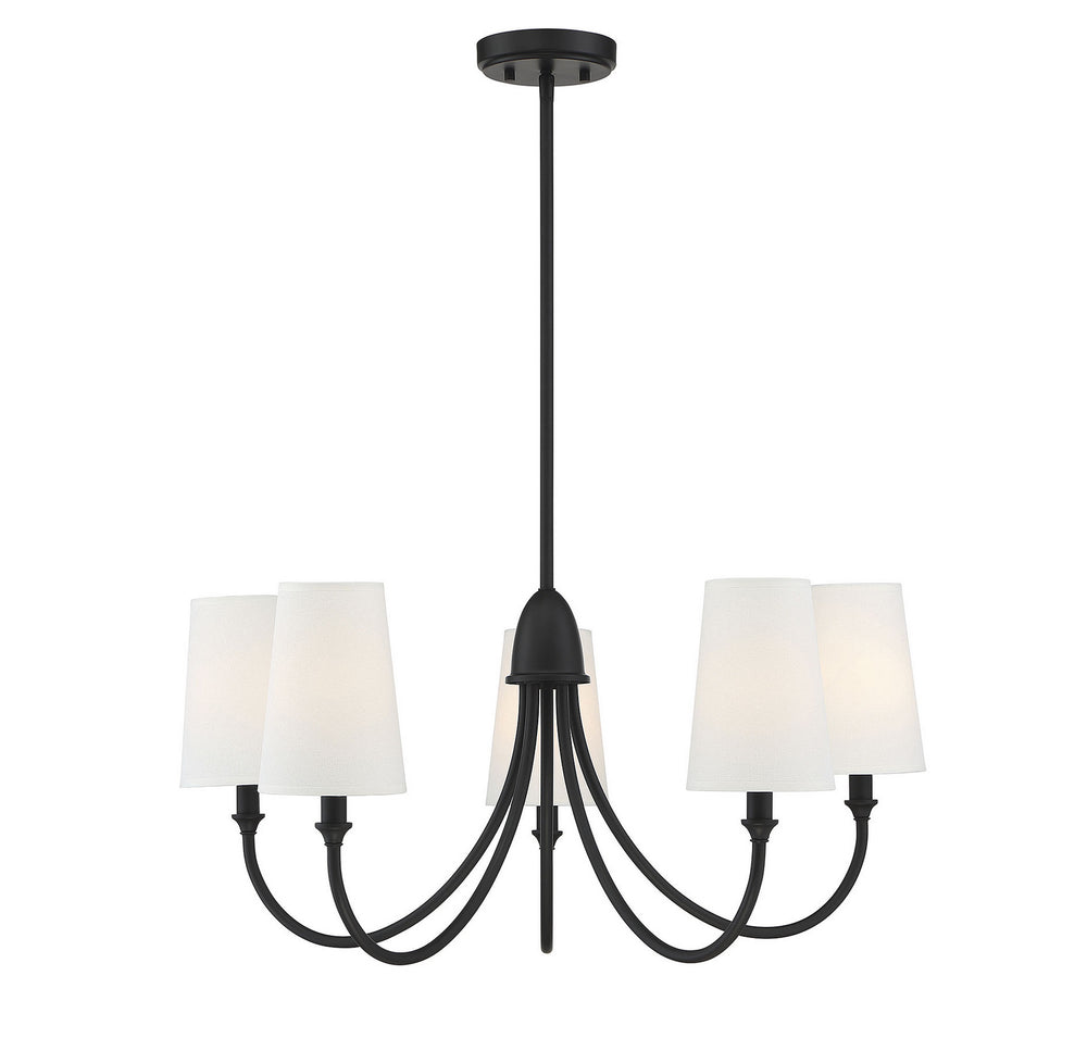 Savoy House - 1-2540-5-89 - Five Light Chandelier - Cameron - Matte Black