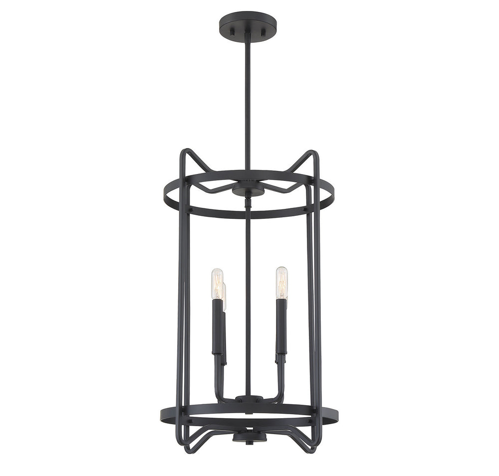 Savoy House - 3-4901-4-89 - Four Light Foyer Pendant - Kent - Matte Black