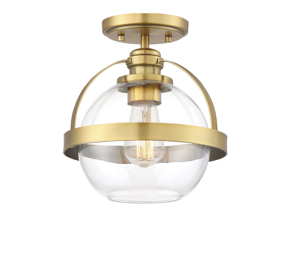 Savoy House - 6-7200-1-322 - One Light Semi-Flush Mount - Pendleton - Warm Brass