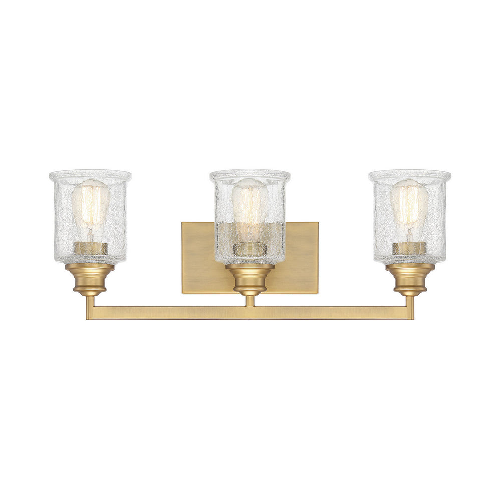 Savoy House - 8-1972-3-322 - Three Light Bath Bar - Hampton - Warm Brass