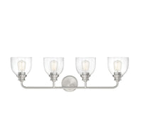 Savoy House - 8-7205-4-SN - Four Light Bath Bar - Vale - Satin Nickel