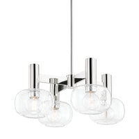 Mitzi - H403804-PN - Four Light Chandelier - Harlow - Polished Nickel