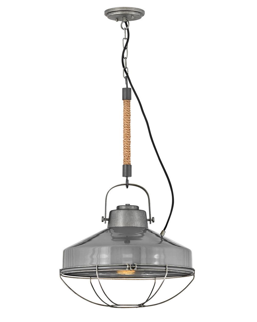 Hinkley - 34904RP - LED Pendant - Brooklyn - Rustic Pewter