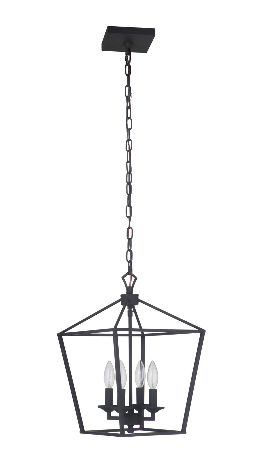 Craftmade - 52934-FB - Flynt Four Light Foyer Pendant in Flat Black Finish - Flynt