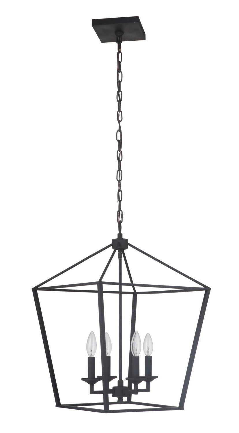 Craftmade - 52935-FB - Flynt Four Light Foyer Pendant in Flat Black Finish - Flynt