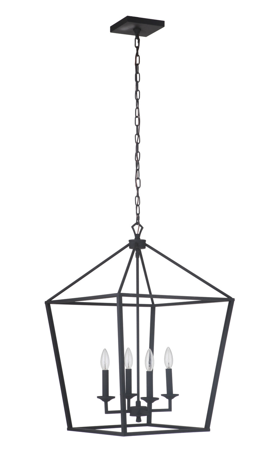 Craftmade - 52936-FB - Flynt Four Light Foyer Pendant in Flat Black Finish - Flynt