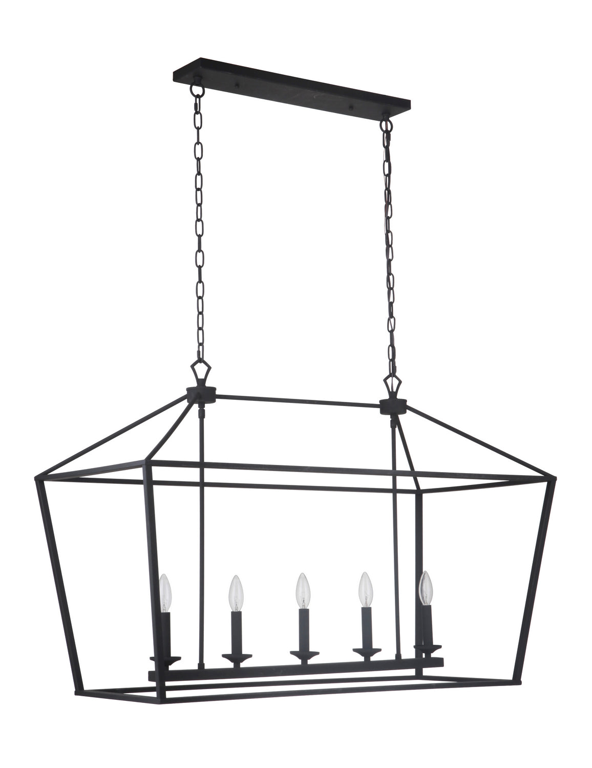 Craftmade - 52975-FB - Flynt Five Light Island Pendant in Flat Black Finish - Flynt