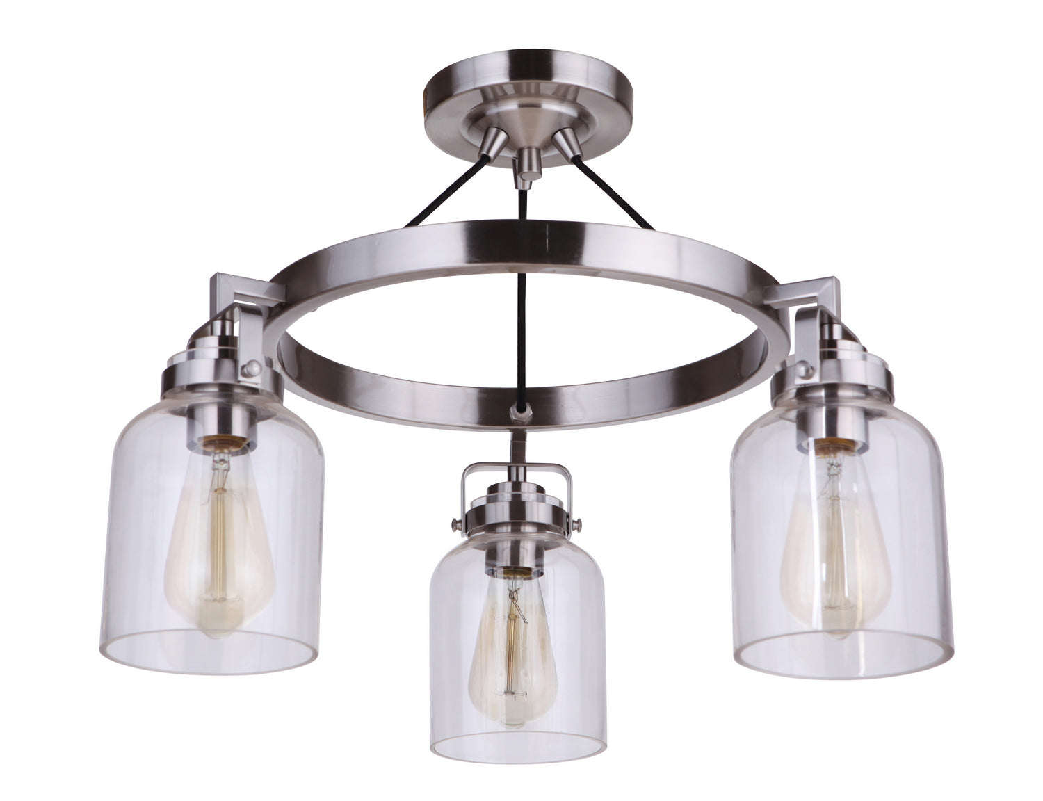 Craftmade - 53653 - Foxwood Three Light Convertible Semi Flush in Mulltiple Finishes - Foxwood