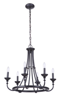 Craftmade - 53726 - Marlowe Six Light Chandelier in Mulltiple Finishes - Marlowe