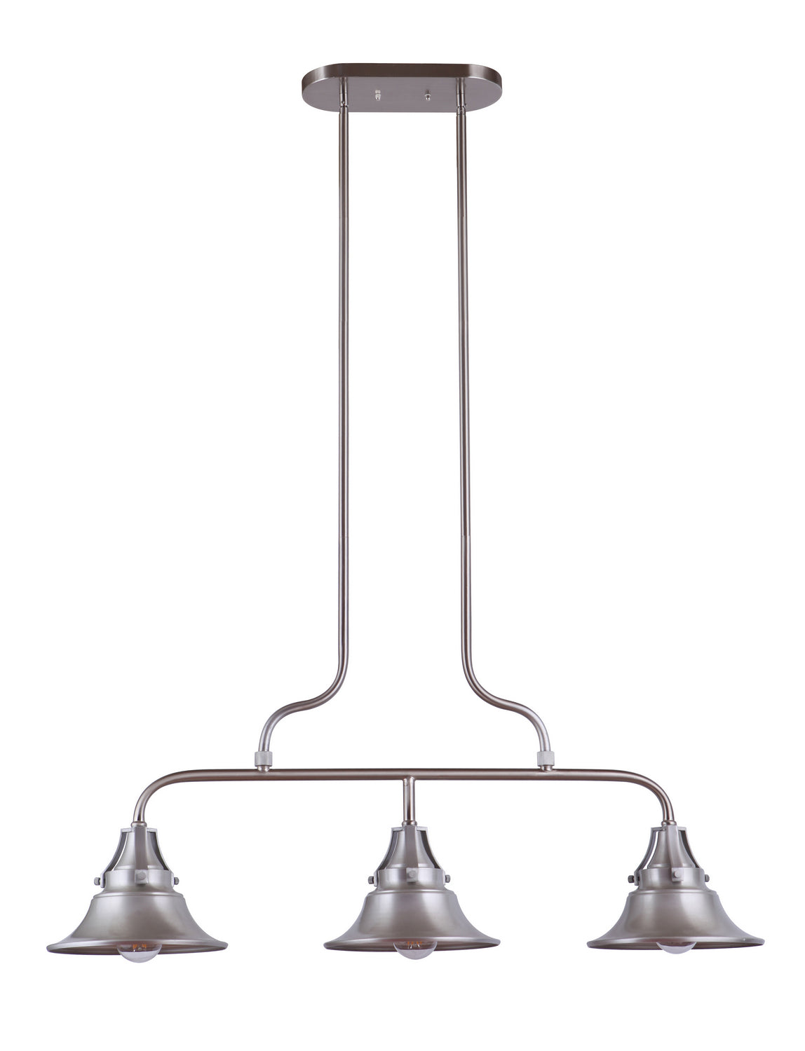 Craftmade - 54073-SA - Union Three Light Outdoor Island Pendant in Satin Aluminum Finish - Union