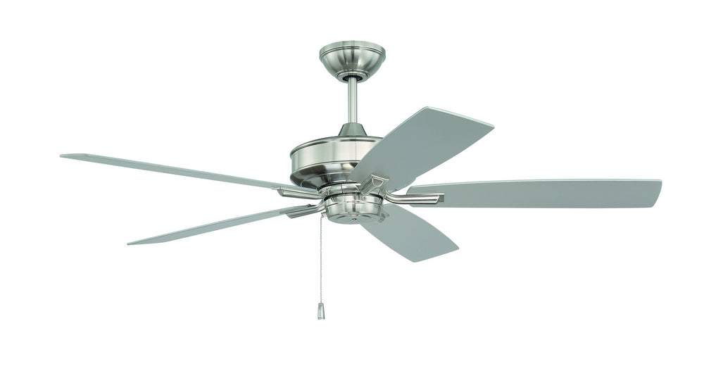 Craftmade - OPT52BNK5 - Optimum 52" 52"Ceiling Fan in Brushed Polished Nickel w/Brushed Nickel-Dark Driftwood Blades Finish - Optimum 52"