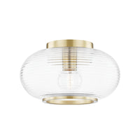 Mitzi - H418501-AGB - One Light Flush Mount - Maggie - Aged Brass