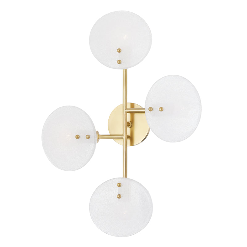 Mitzi - H428604-AGB - Four Light Semi Flush Mount - Giselle - Aged Brass