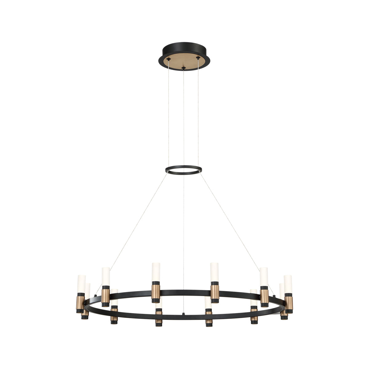 Eurofase - 37043-018 - LED Chandelier - Albany - Deep Black/Brass