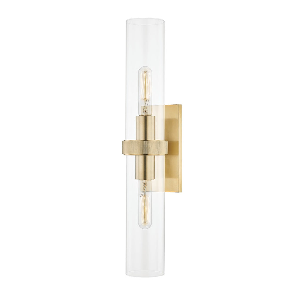 Hudson Valley - 5302-AGB - Two Light Wall Sconce - Briggs - Aged Brass