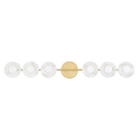 Hudson Valley - 9206-AGB - Six Light Bath Bracket - Elmont - Aged Brass