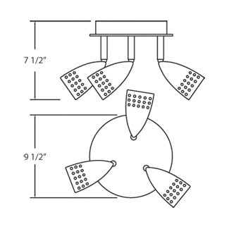 Eurofase - 13732-011 - Three Light Track/Flush Mount - Mya - Satin Nickel