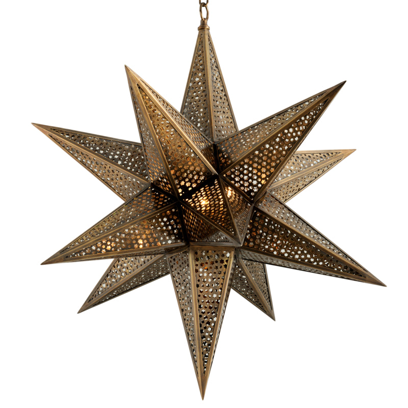 Corbett Lighting - 302-73-OWB - Three Light Chandelier - Star Of The East - Old World Brass