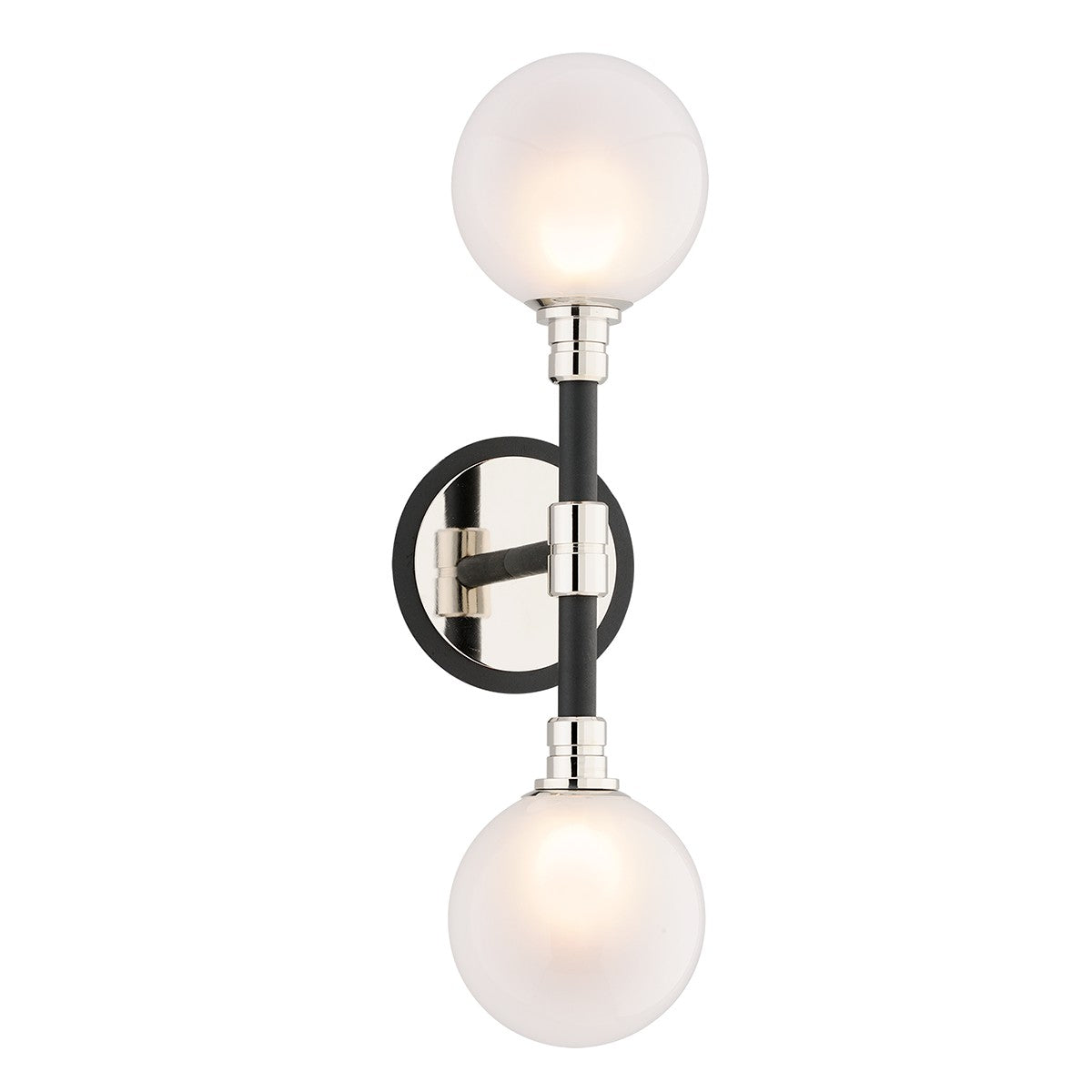 Troy Lighting - B4822-TBK/PN - Two Light Wall Sconce - Andromeda - Textured Black & Polish Nickel