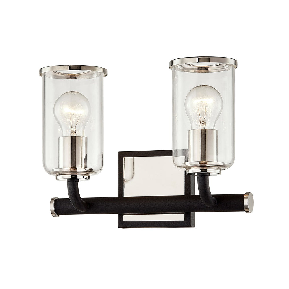 Troy Lighting - B7682-TBK/PN - Two Light Bath and Vanity - Aeon - Textured Black & Polish Nickel