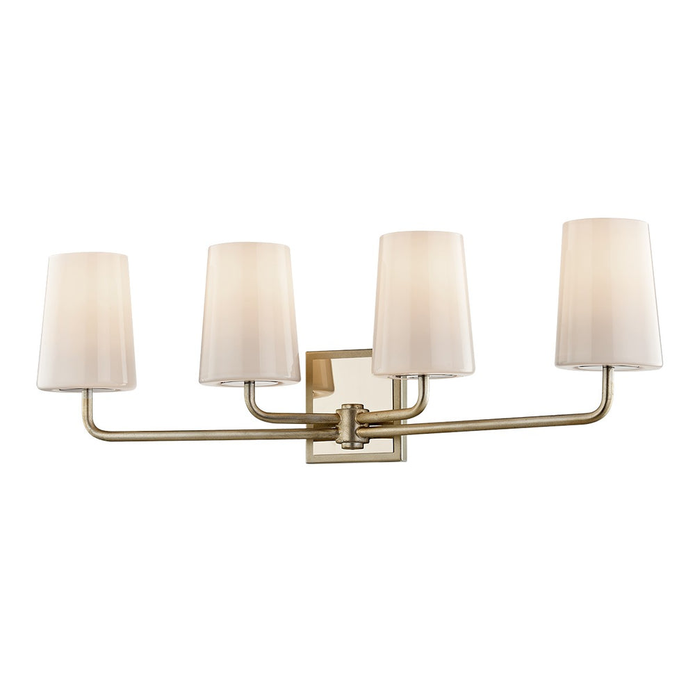 Troy Lighting - B7694-WSL/PN - Four Light Bath and Vanity - Simone - Warm Silver Leaf