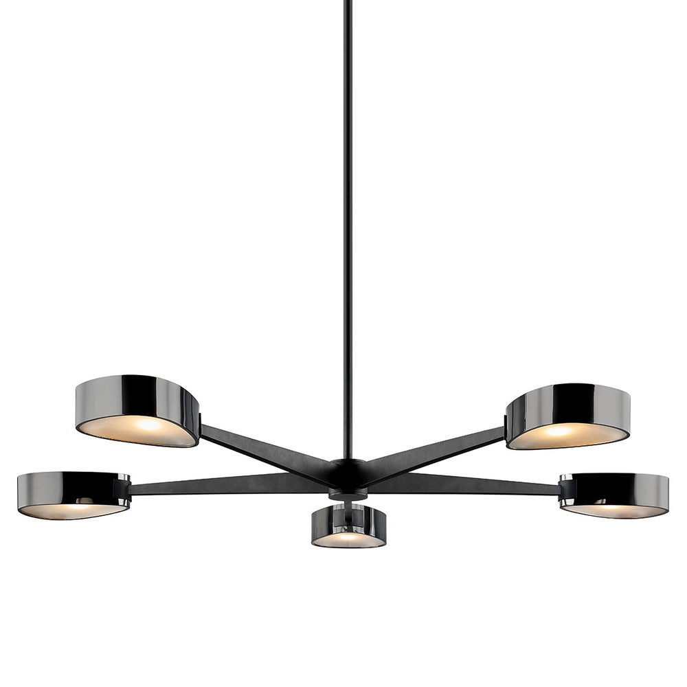 Troy Lighting - F7335-TBK/BCR - Five Light Chandelier - Allisio - Textured Black