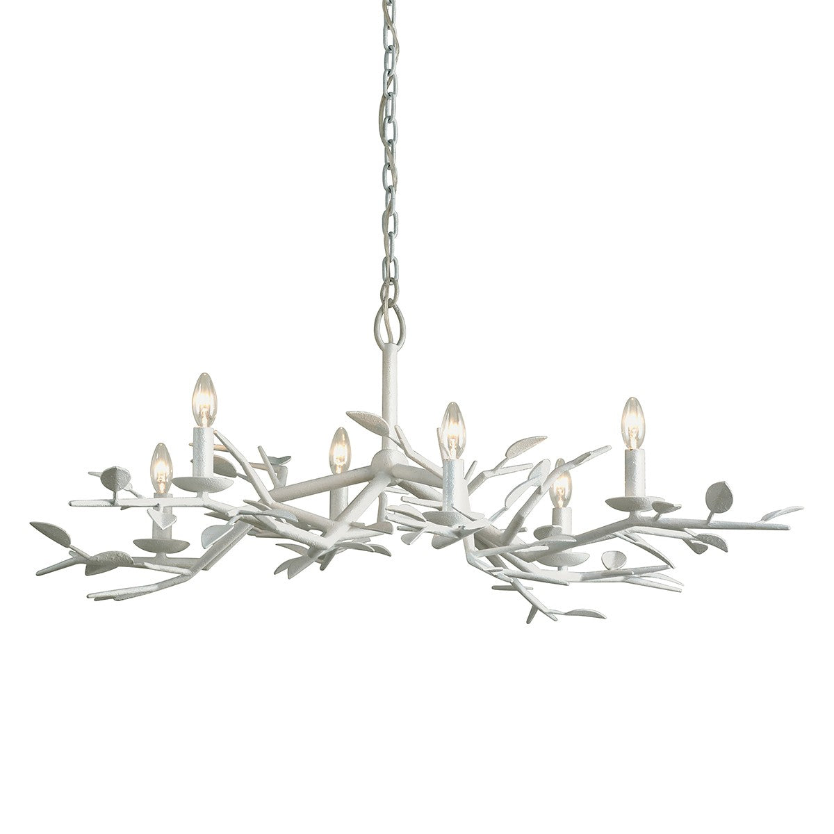 Troy Lighting - F7626 - Six Light Chandelier - Aubrey - Gesso White