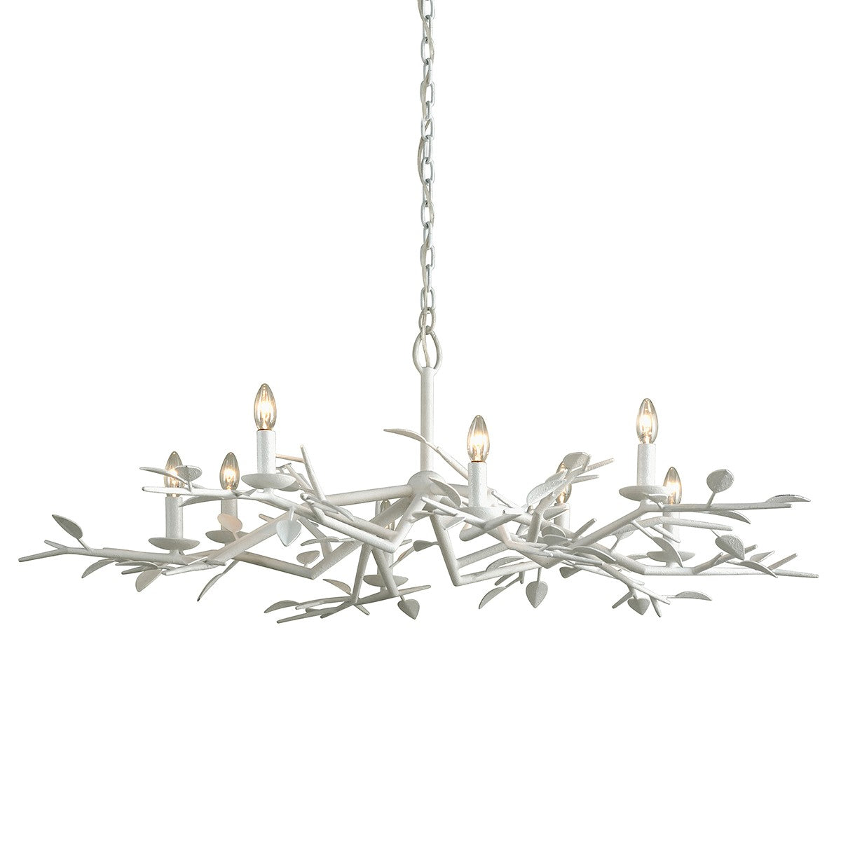 Troy Lighting - F7628 - Eight Light Chandelier - Aubrey - Gesso White