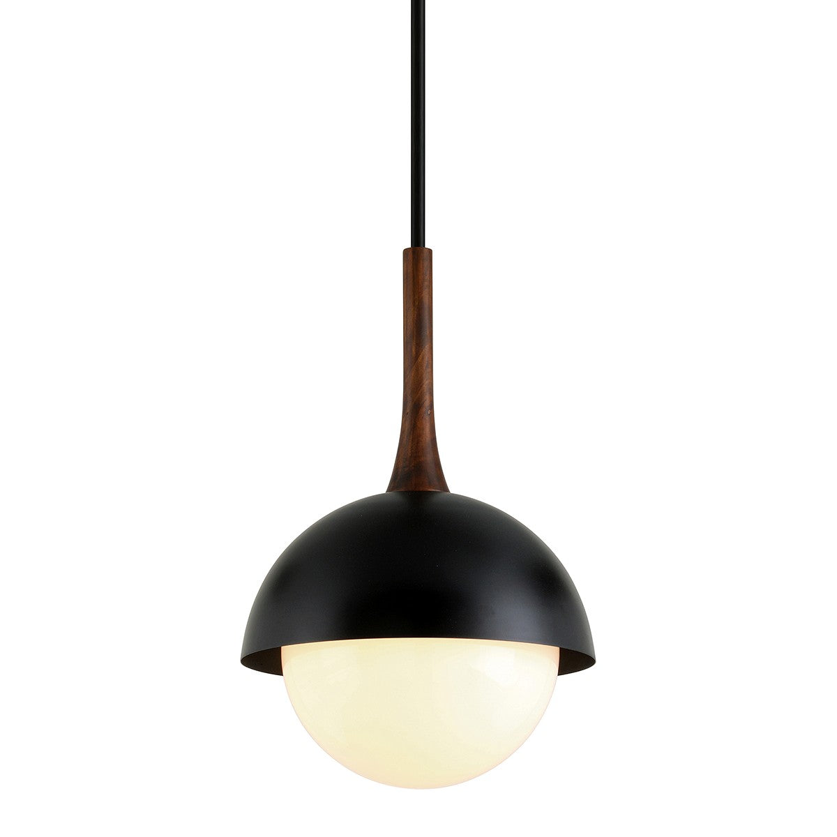 Troy Lighting - F7644-SBK - One Light Pendant - Cadet - Soft Black