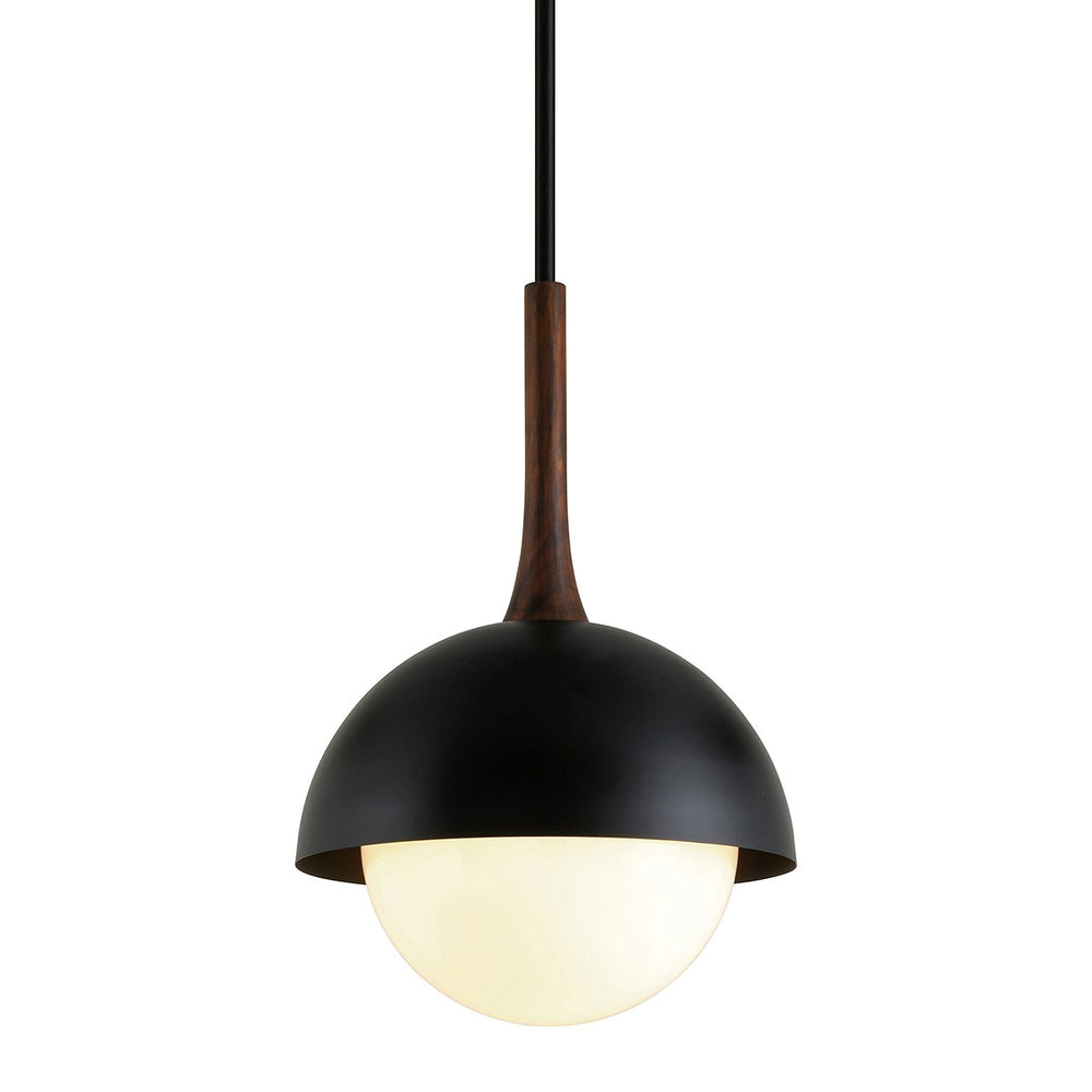 Troy Lighting - F7645-SBK - One Light Pendant - Cadet - Soft Black