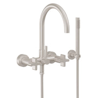 California Faucets - 1106-37X.20-SN - Contemporary Wall Mount Tub Filler - Arc Spout - Satin Nickel  - Asilomar