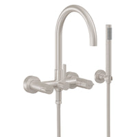 California Faucets - 1106-39.18-SN - Contemporary Wall Mount Tub Filler - Arc Spout - Satin Nickel  - Asilomar