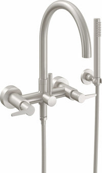 California Faucets - 1106-53.18-SN - Contemporary Wall Mount Tub Filler - Arc Spout - Satin Nickel  - Asilomar