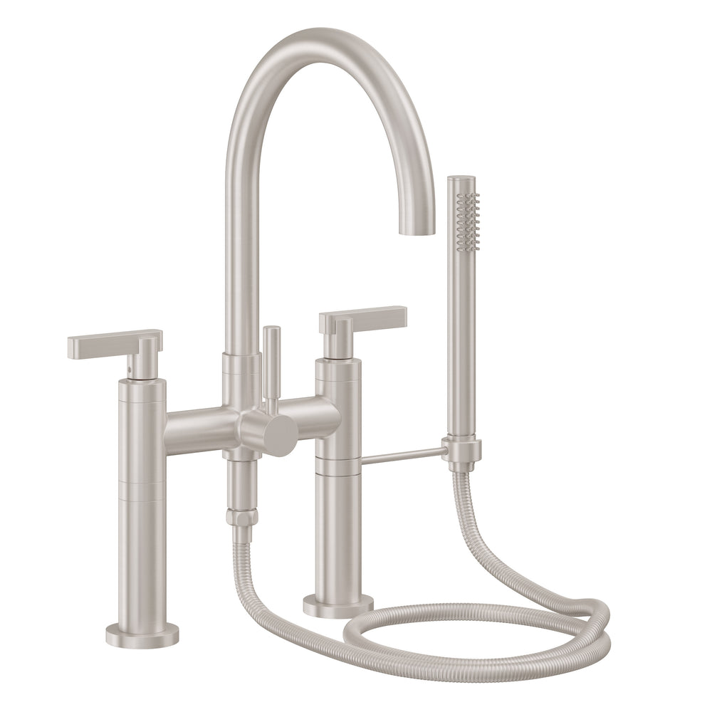 California Faucets - 1108-37.18-SN - Contemporary Deck Mount Tub Filler - Arc Spout - Satin Nickel  - Asilomar