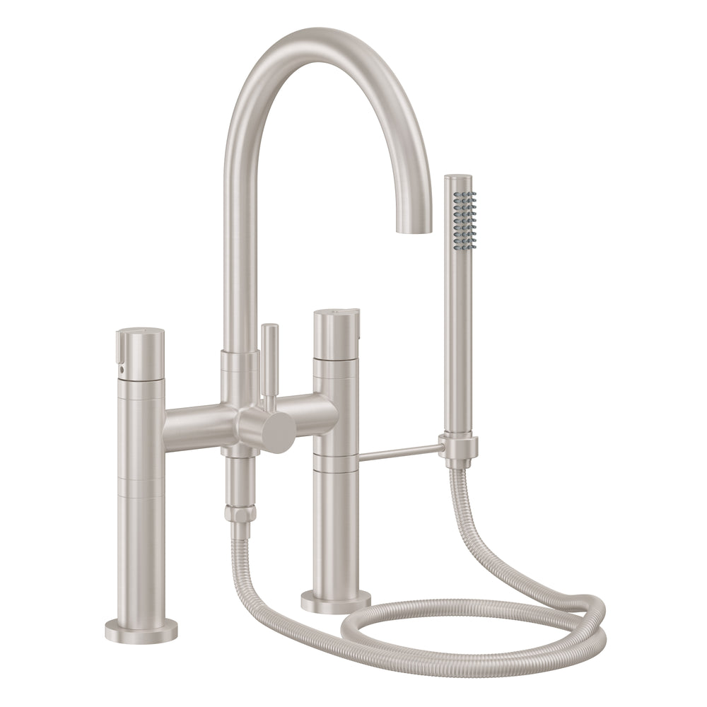 California Faucets - 1108-39.18-SN - Contemporary Deck Mount Tub Filler - Arc Spout - Satin Nickel  - Asilomar