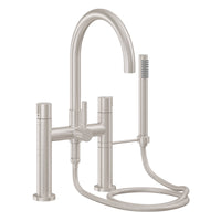 California Faucets - 1108-39.18-SN - Contemporary Deck Mount Tub Filler - Arc Spout - Satin Nickel  - Asilomar