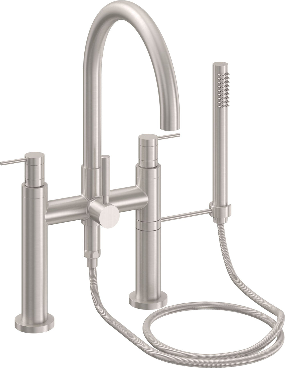 California Faucets - 1108-52.20-SN - Contemporary Deck Mount Tub Filler - Arc Spout - Satin Nickel  - Asilomar