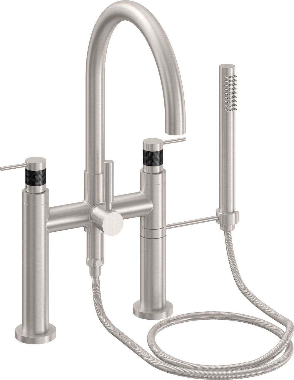 California Faucets - 1108-52F.18-SN - Contemporary Deck Mount Tub Filler - Arc Spout - Satin Nickel  - Asilomar