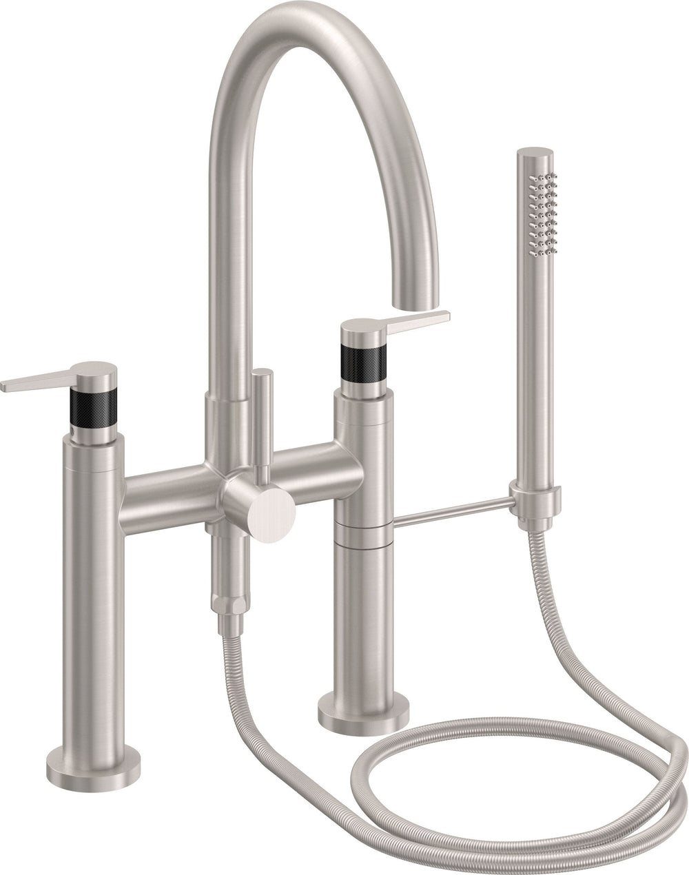 California Faucets - 1108-53F.18-SN - Contemporary Deck Mount Tub Filler - Arc Spout - Satin Nickel  - Asilomar