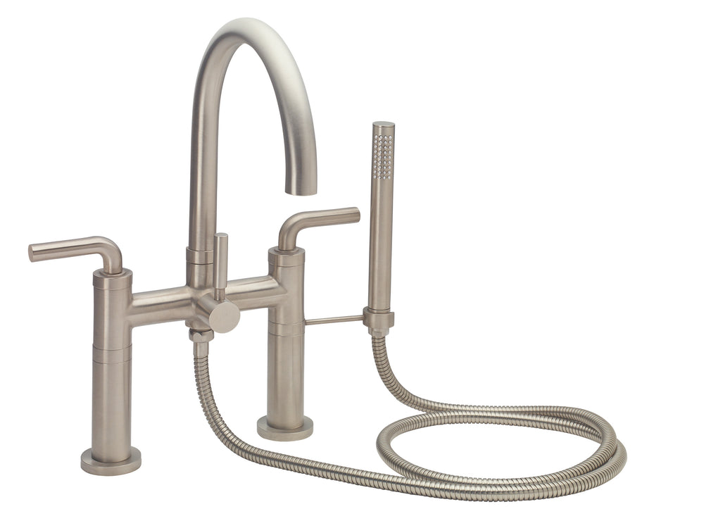 California Faucets - 1108-74.18-SN - Contemporary Deck Mount Tub Filler - Arc Spout - Satin Nickel  - Asilomar