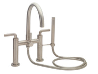 California Faucets - 1108-74.20-SN - Contemporary Deck Mount Tub Filler - Arc Spout - Satin Nickel  - Asilomar